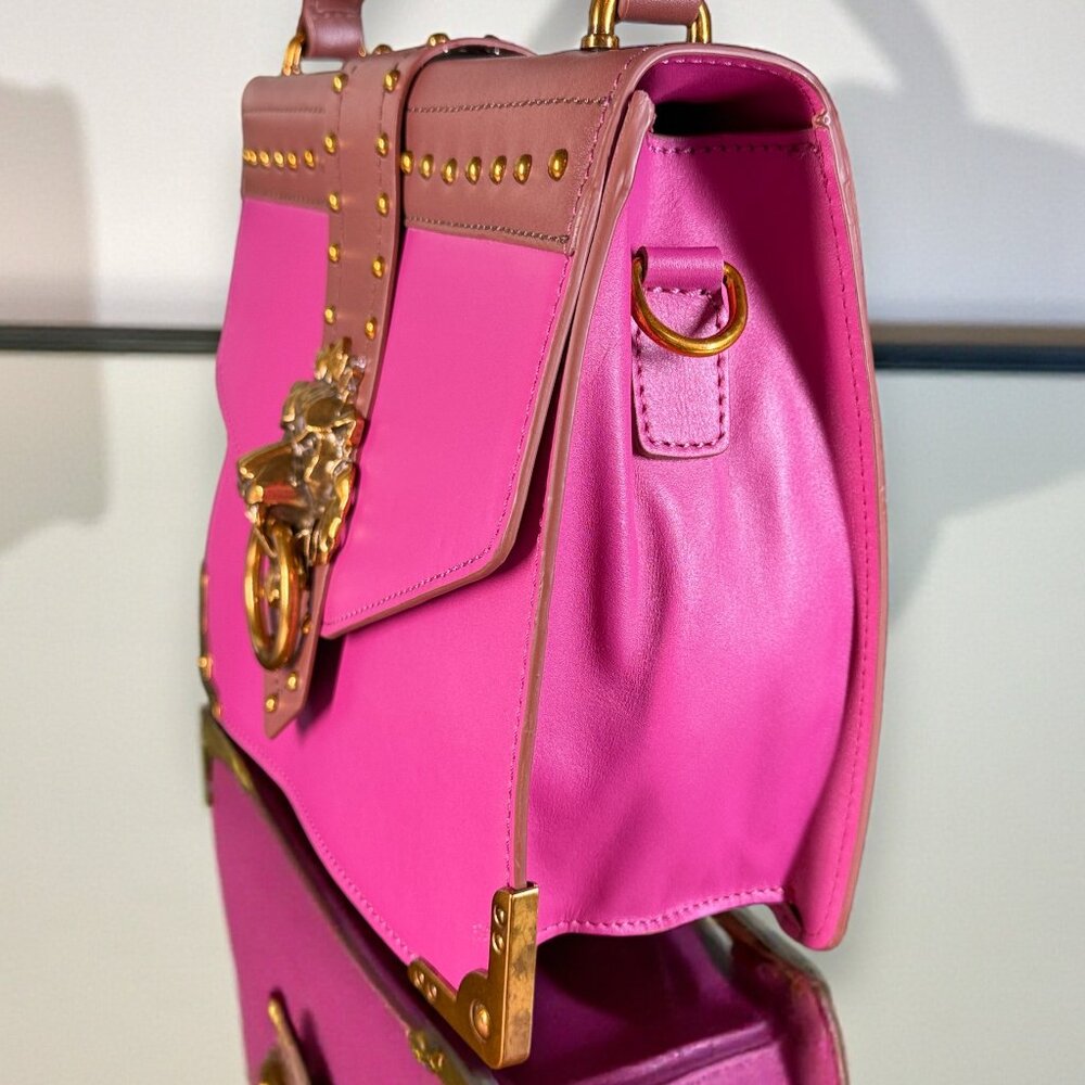 Sharif Legacy Museum Lion Knocker Leather Satchel Crossbody Bag - Sample Color - Picture 6 of 15